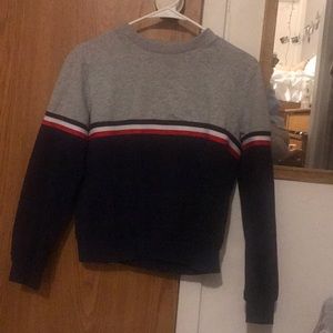 Grey and Blue hoodie